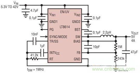 :LT8614SilentSwitcher޶ȵؼСEMI/EMC