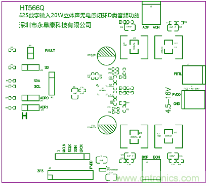 HT566 I2S2x20W޵бջDƵŽ